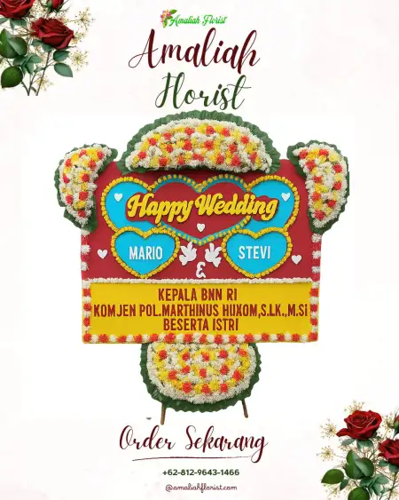 Papan Bunga Pernikahan Damarguna